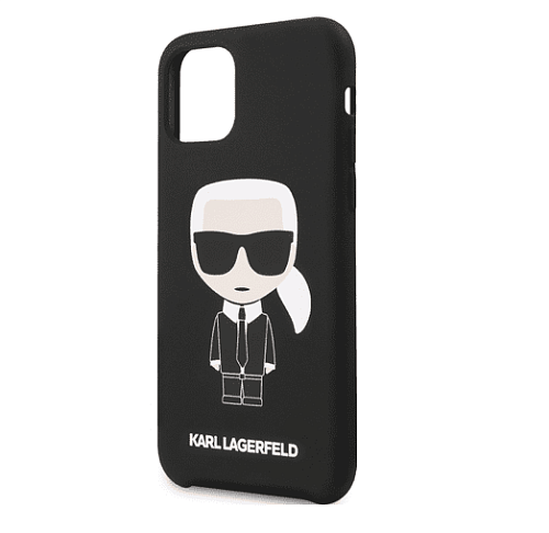 Чехол для смартфона Lagerfeld для iPhone 11 Liquid silicone Iconic Karl Hard Black